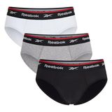Reebok Heren Sports Slip - 3 Pack - Maat M - Wiggins - Zwart/Grijs/Wit