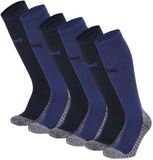 Xtreme Sockswear Compressiesokken Hardlopen - 6 Paar – Kniehoge Hardloopsokken Unisex – Klasse 1 Compressie – Multi Blauw – Maat 39/42