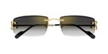 Cartier Signature C De Cartier Ct0465s Lunettes de soleil homme noir carrées gris 56 mm