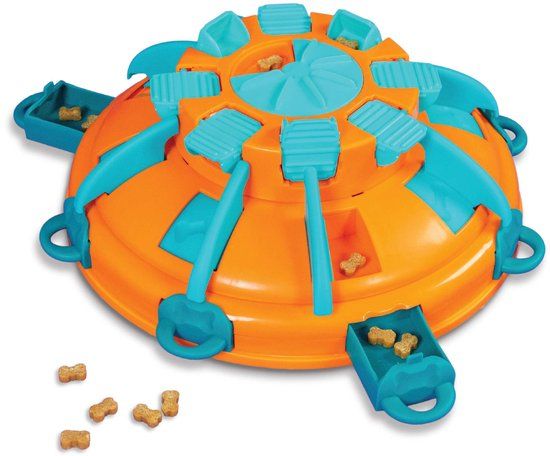 Outward Hound Nina Ottosson Dog Tower of Treats - Groen, oranje - Elke levensfase