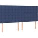 Tête de lit bleu 160x5x118/128 cm tissu