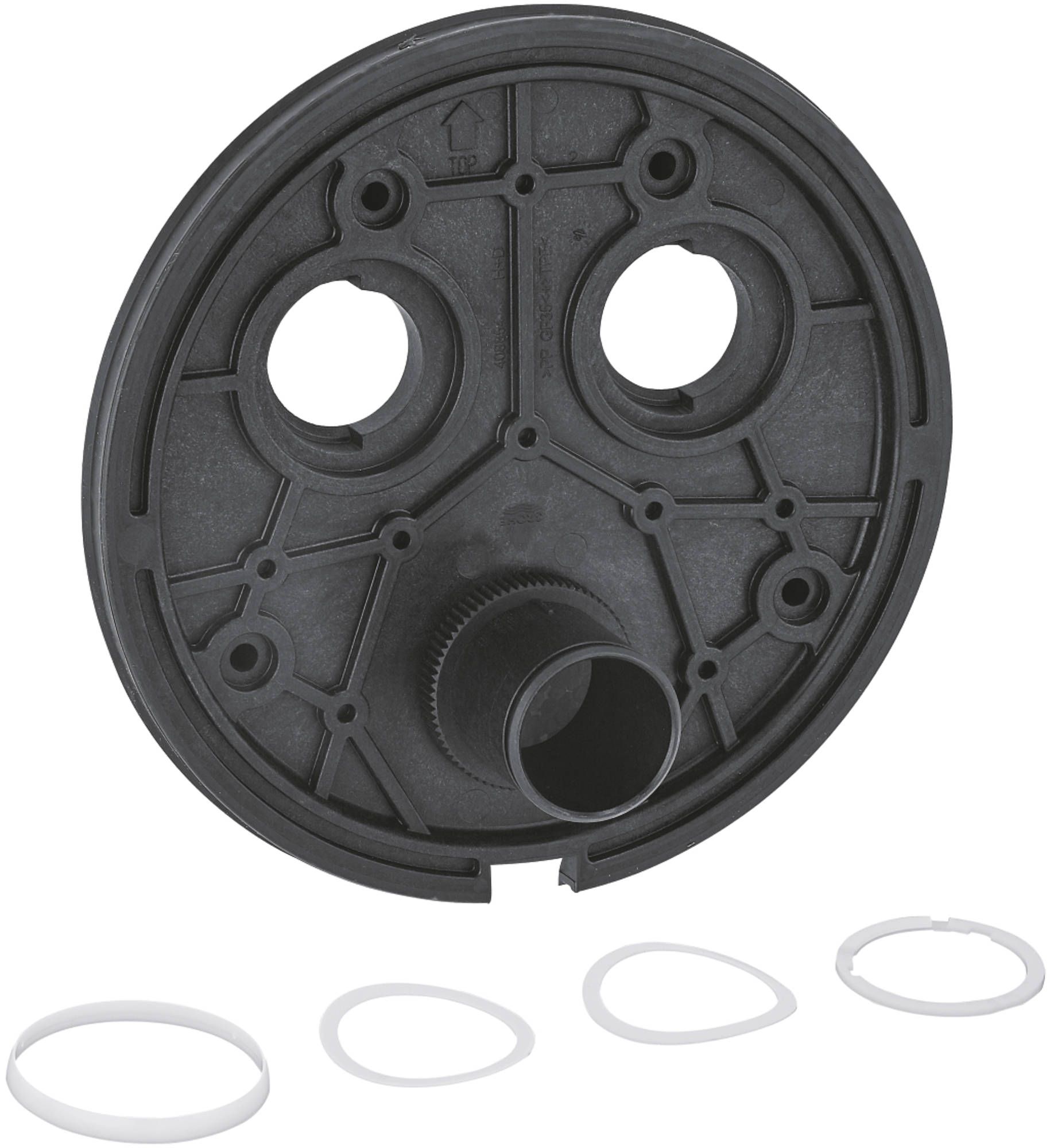 GROHE Montageplaat Zwart - Kunststof - 4005176442995