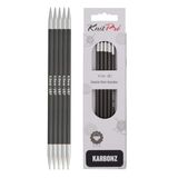 KnitPro Karbonz sokkennaalden 15cm 4.50mm - 3st