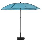 Hespéride - Parasol, recht, kantelbaar, rond, Bogota, smaragd, Blauw, L
