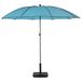 Hespéride - Parasol, recht, kantelbaar, rond, Bogota, smaragd, Blauw, L