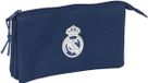Safta Real Madrid Feminino trousse pour enfants, idéal pour l'âge scolaire, confortable et polyvalent, qualité et durabilité, 22 x 3 x 12 cm, bleu marine, bleu foncé, standard, décontracté