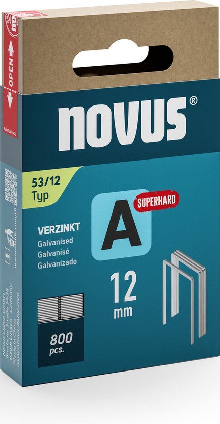 Novus Tools 042-0780 Nieten met fijn draad Type 53 800 stuk(s) Afm. (l x b) 12 mm x 11.3 mm