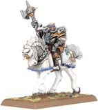 Games Workshop Beeldje Games Workshop Warhammer ToW - Empire de L'Homme : Grand Maitre des Chevaliers du Loup Blanc