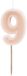 PartyDeco Bougie à gâteau numéro 9 vieux rose 6cm