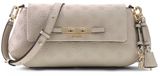 GUESS Carmella Flap Crossbody Bone Logo Taupe Schoudertas