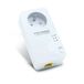 Metronic 495466 Netsocket CPL stopcontact 600 MB/s met 1 Fast Ethernet-poort 100 MB/s en uitschuifbaar stopcontact