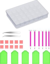 Rubye® Diamond Painting Accessoires Pakket - Opbergdoos - Starterspakket - 9 Delig