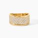 Bague Banda Or Jaune Oxyde De Zirconium