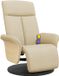 vidaXL Fauteuil de massage réglable avec repose-pieds tissu crème