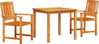 vidaXL Eettafel Set Bruin Massief Acacia Hout