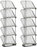 Songmics Schoenenrek – Met schuine planken – 24,5 x 28,4 x 102,5 cm – Grijs