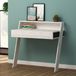 DECORTIE Cowork Bureau Moderne Blanc Antique Anthracite Gris Mural Avec Tiroir 94 x 50 x 91 cm
