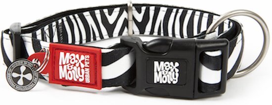 Max&Molly Max & Molly Hondenhalsband Zebra XS zwart, wit
