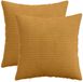 vidaXL Kussensloop 2 stuks HEERLEN Geel 50 x 50 cm corduroy