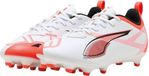 Puma Ultra 5 Play FG/AG Voetbalschoenen Junior Wit - Rood - Zwart