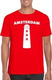 Bellatio Decorations Shoppartners Bv Amsterdam shirt met Amsterdammertje rood heren XXL