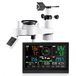 Merkloos Weerstation 7-in-1 - Draadloos met Buitensensor op Zonne-energie - 19 cm Display - Regenmeter - Temperatuur & Vochtigheid - Windsnelheid & Windrichting - Geen wifi