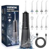 Vimmk Draadloze monddouche met waterdouche met monddouche, oplaadbaar, waterdicht, IPX7 voor reizen thuis (zwart)