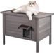 VEVOR Chat Maisonnette pour chat Grotte pour chat Hutte pour chat Bois Extérieur Résistant à l'hiver 870x535x690mm