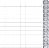 vidaXL Tuinhek, verzinkt staal, 50x1,25 m, zilverkleurig