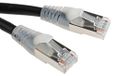 RS PRO Cat 5e Ethernet-kabel met PVC-ommanteling, zwart, F/UTP, 1 m