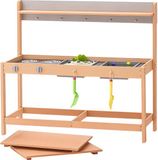 VEVOR Modderkeuken Kinderkeuken Speelkeuken Houten Speelgoed Accessoires 1000x360x885mm
