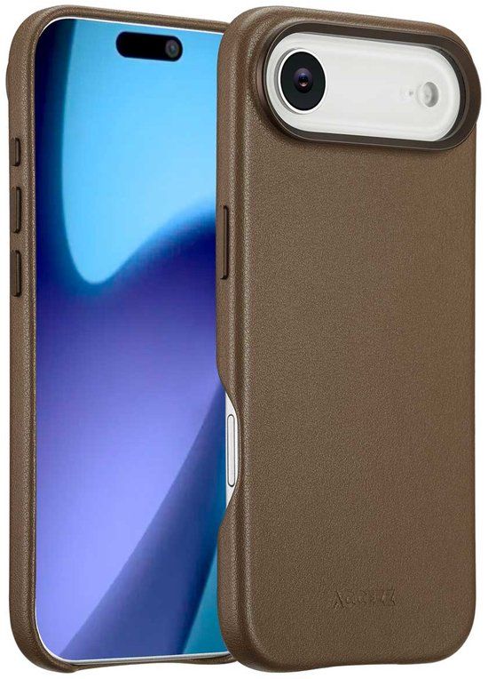 Accezz MagSafe Leather Backcover voor de Apple iPhone Air - Coffee Brown