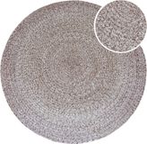 AXI Corfu Tapis d'extérieur – Rond – Ø 180 cm – Brun – Polyester – Tissé plat – Pour intérieur et extérieur