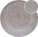 AXI Corfu Tapis d'extérieur – Rond – Ø 180 cm – Brun – Polyester – Tissé plat – Pour intérieur et extérieur