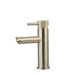 Sanilux Mia Wastafelmengkraan Opbouw Met Geribbeld Knop Goud Geborsteld