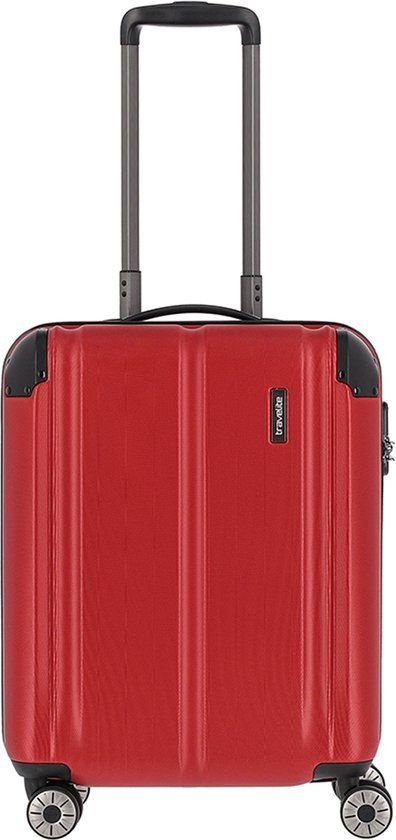 Travelite City - Handbagage Harde Koffer - 55x40x20 cm - Rood