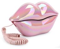 Téléphone fixe - Téléphone rose - Décoration - Maison/Bureau - Décoration artistique