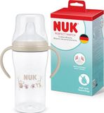 NUK Perfect Match-leerbeker | 6+ maanden | 260 ml | Lekvrije drinkbeker voor peuters | Antisliphandvatten | Aap | 1 stuk