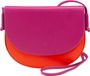 DuDu Rosa Sac bandoulière en cuir véritable, bandoulière réglable, 18,5x14,5x2 cm