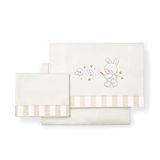 Beddengoedset Rabbit Bebé Beddengoedset voor mini-wiegen, beige