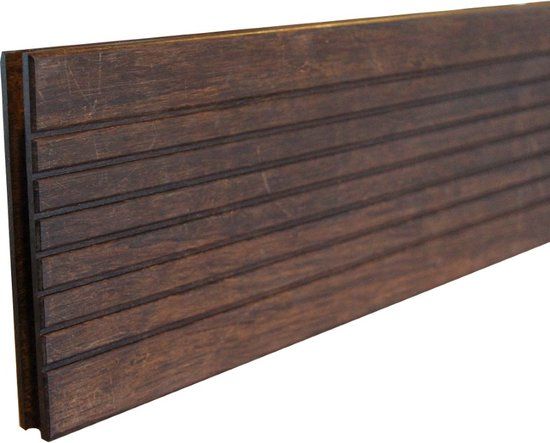 Merkloos Bamboo vlonderplank 1,8 x 14 x 186 cm bruin