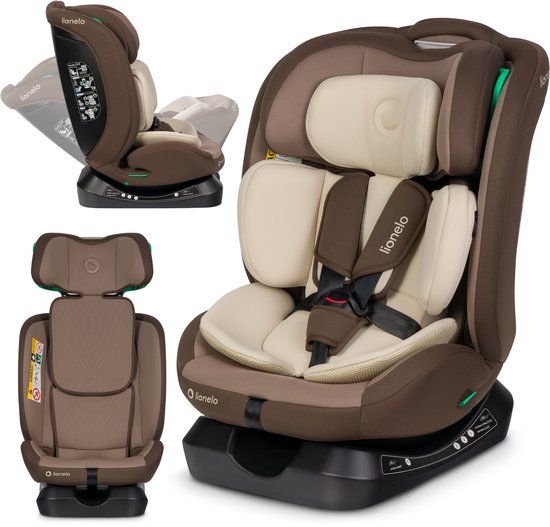 Lionelo Aart i-Size Autostoel 4in1 – 40-150 cm (0-12 jaar) – RWF & FWF – Achterwaarts tot 105 cm – Installatie met autogordel – Memory Foam hoofdsteun – 13 standen – Kantelbaar – Wasbare hoes – R129 gecertificeerd