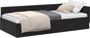vidaXL Hoekbedframe met hoofdeinde, Zwart, 90 cm x 190 cm, Fluweel