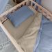 LILIMAUS Kinderdekbedovertrek 100 x 135 cm met kussensloop 40 x 60 cm - mousseline katoen - lichtbeige en blauw