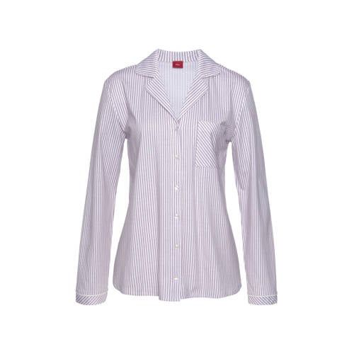 s.Oliver pyjamatop donkerrood/wit