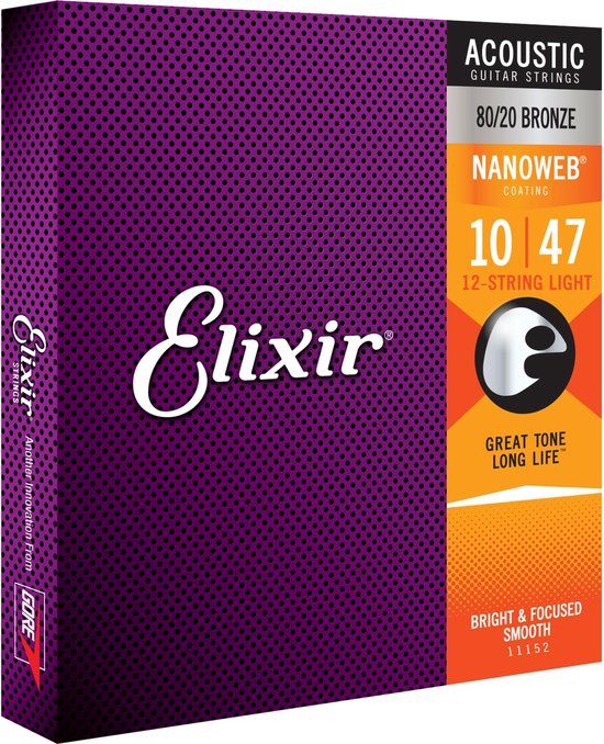 Elixir 11152 8020 Bronze Nanoweb snaren voor 12 snarige gitaar