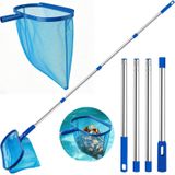 Telescopic pool skimmer net with extendable pole