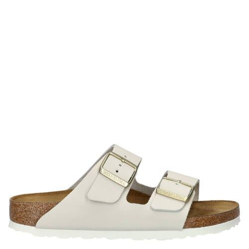 Birkenstock nubuck slippers wit