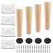 Pieds de meuble en bois Set de 4 - 20cm