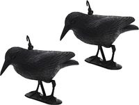 Bellatio design Duivenverjager Kraai - 2x - 35,5 cm - kunststof - vogelverjager raaf - vogelverschrikker